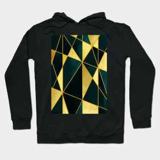 Abstract Gold and Green Hoodie